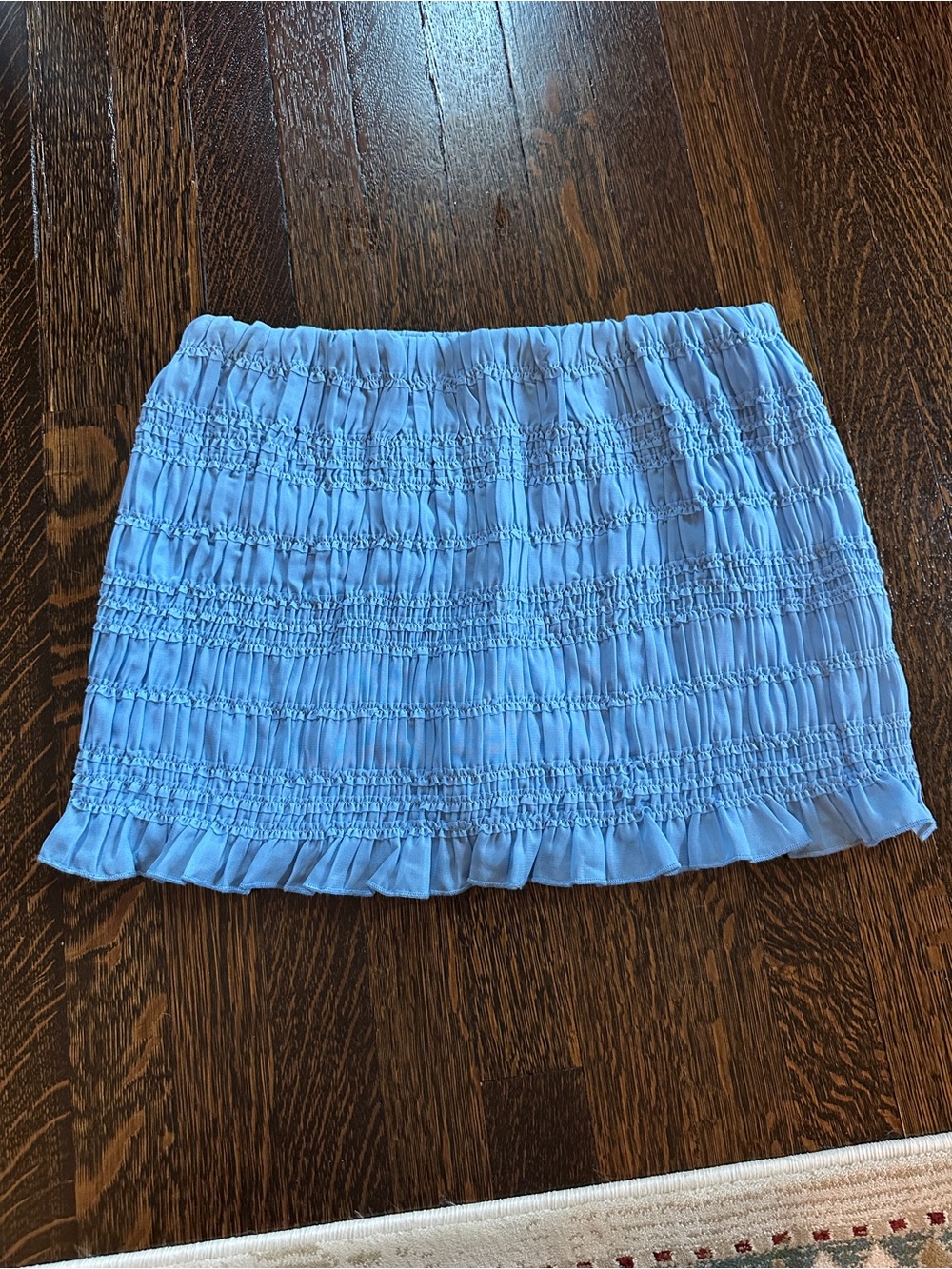 Abercrombie & Fitch Light Blue Smocked Mini Skirt / Skort